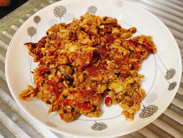 破布子炒蛋做法