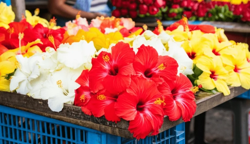 扶桑花顏色變化