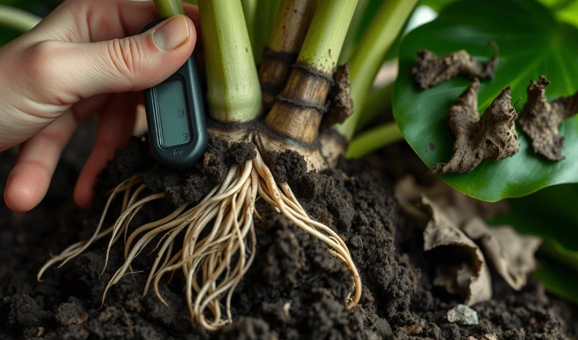 龜背芋根腐病症狀